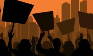 Video: A sit -in for official professors in front of the “Education” building