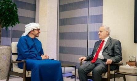 Salama concluded his visit to the Emirates with a lengthy meeting with Sheikh Abdullah bin Zayed Al Nahyan