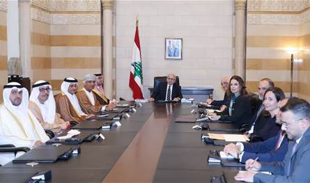 Peace to the ambassadors of the Gulf Cooperation Council states: Lebanon has returned to the Arabs and the Lebanese.