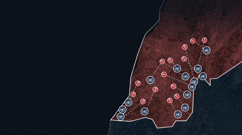 خريطة إسرائيلية تظهر: 165 عملية إطلاق نار بالقرب من مواقع "اليونيفيل"